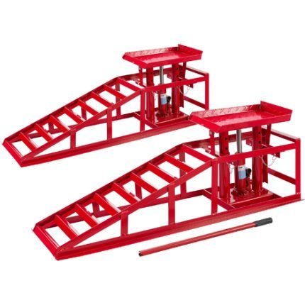 GT-14MH high lift hydraulic steel car ramps isolated pair