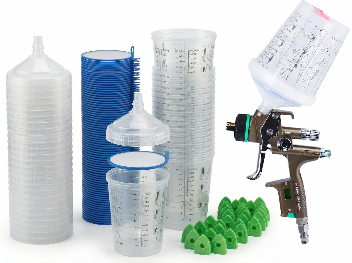 Inner-cup-free disposable paint cup system
